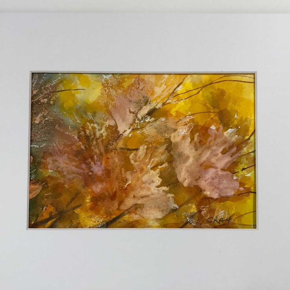 Autumn Leaves Original Texture Painting